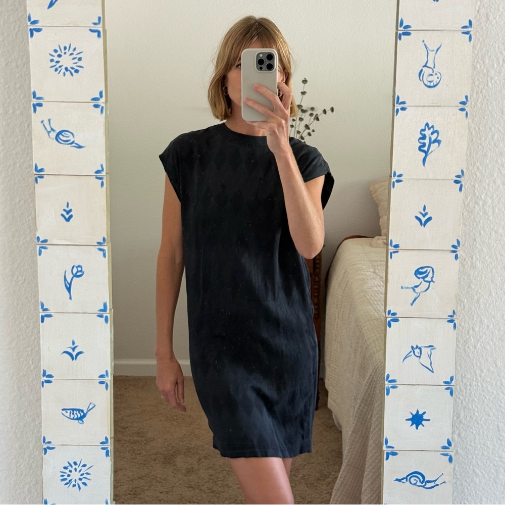 Vintage Silk Harlequin Shift Dress